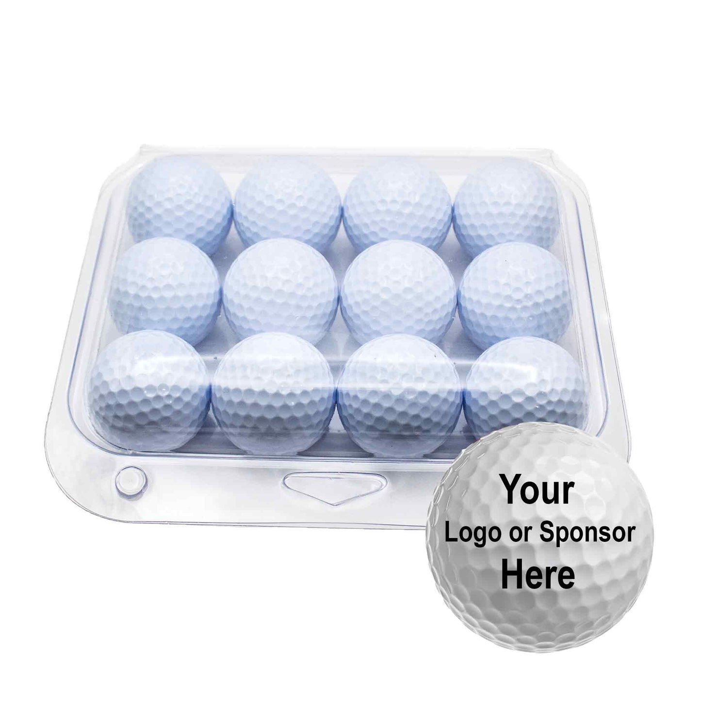 Branded White Balls 1 Dozen Pack
